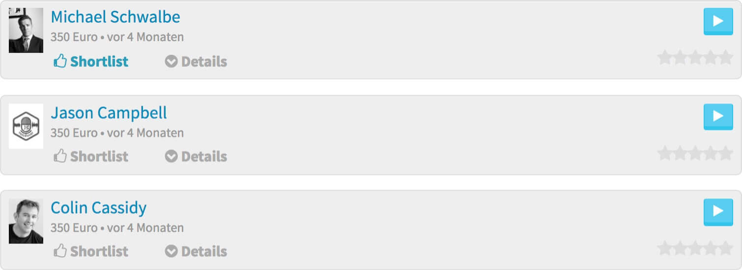 Tercih listesi, favorileri paylaşmanıza yardımcı olur. Ayrıca: Jason ve Colin de harika seslendirme sanatçılarıdır. Bu sadece bir örnektir.